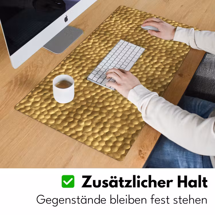 Metaal - Dynamisch - Goud Muismat XXL klein 681 -ysfeer3_duits