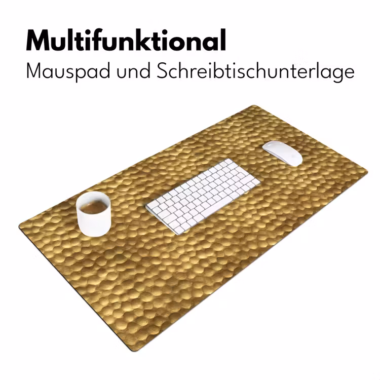 Metaal - Dynamisch - Goud Muismat XXL klein 681 -ysfeer4_duits