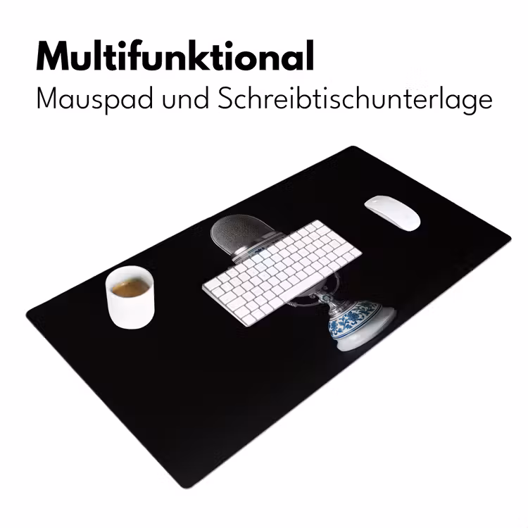 Microfoon - Delfts blauw - Muziek Muismat XXL klein -ysfeer4_duits