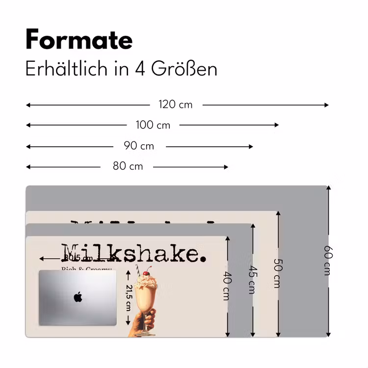 Milkshake - Kers - Rietje Muismat XXL klein -ysfeer5_duits