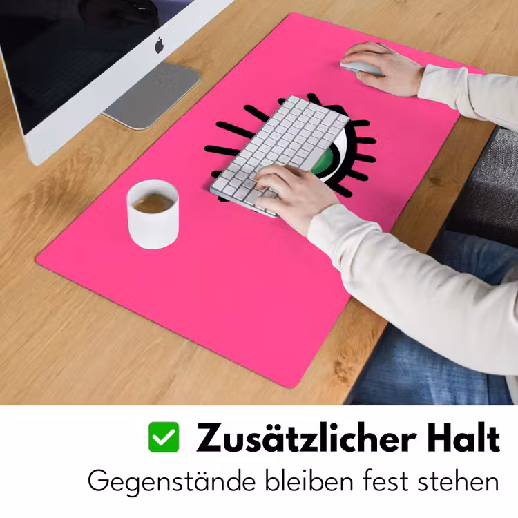 Minimalistisch - Oog - Roze Muismat XXL klein -ysfeer3_duits