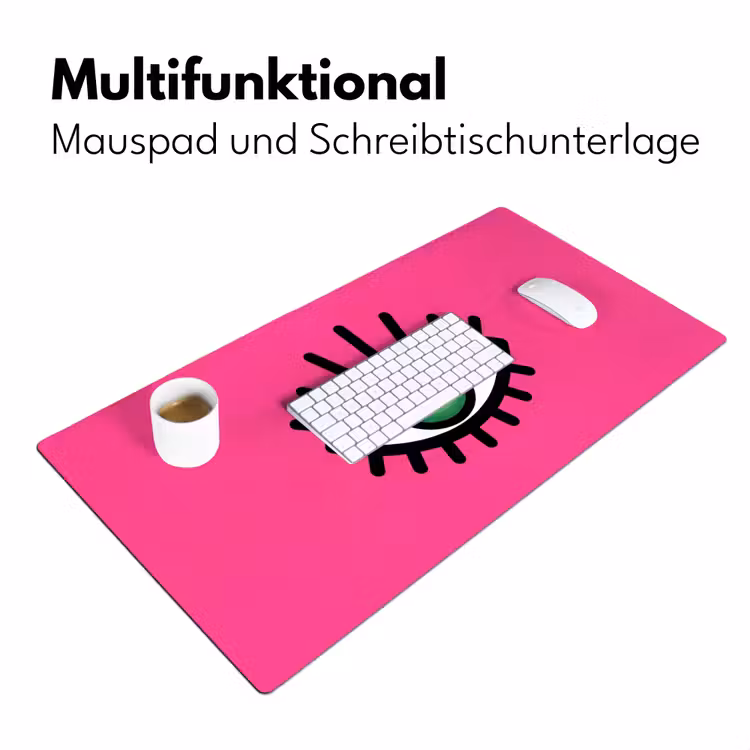 Minimalistisch - Oog - Roze Muismat XXL klein -ysfeer4_duits