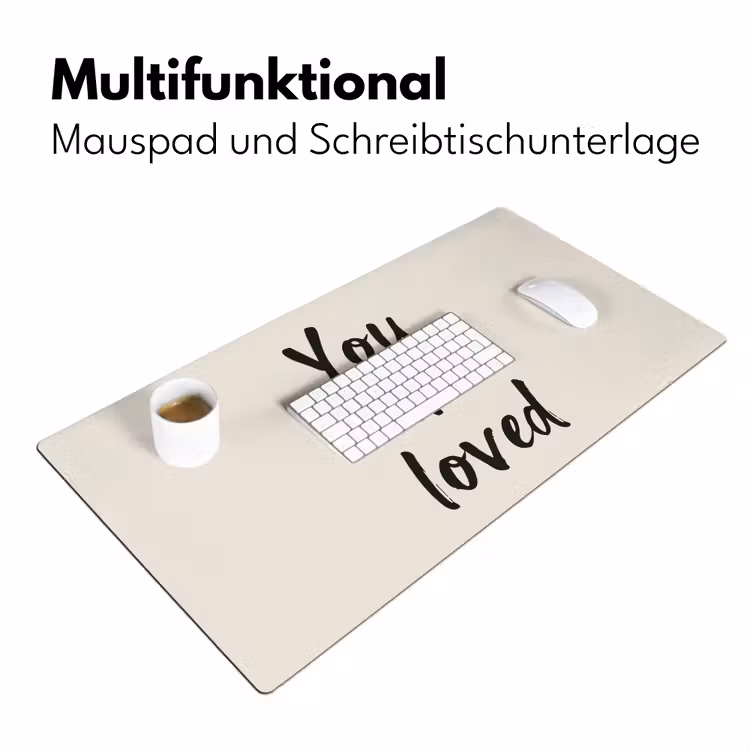Minimalistisch - Beige - Love Muismat XXL klein -ysfeer4_duits