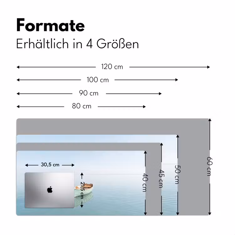 Minimalistisch - Boot - Zee Muismat XXL klein -ysfeer5_duits