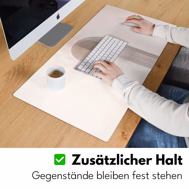 Minimalistisch - Cirkel - Lichtgrijs Muismat XXL klein -ysfeer3_duits