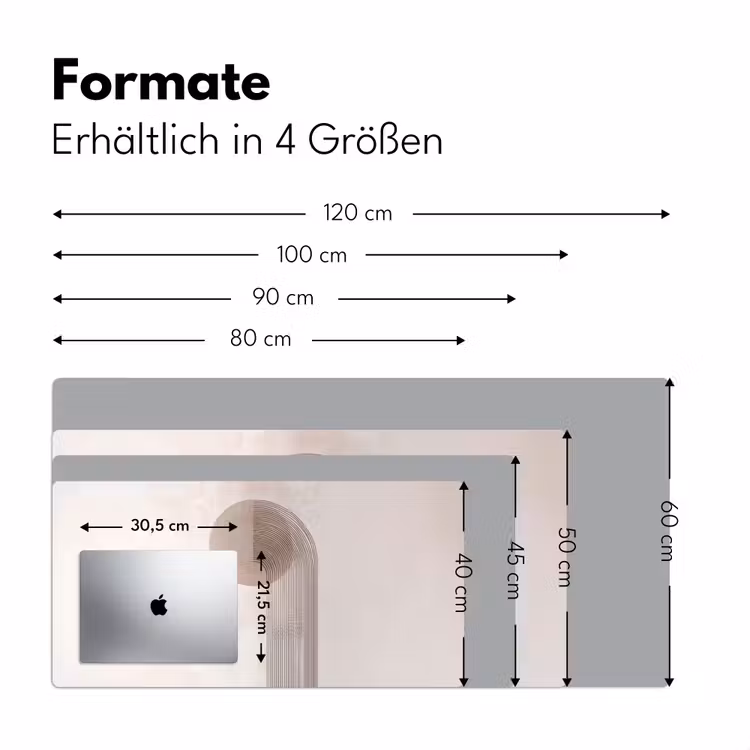 Minimalistisch - Cirkel - Lichtgrijs Muismat XXL klein -ysfeer5_duits