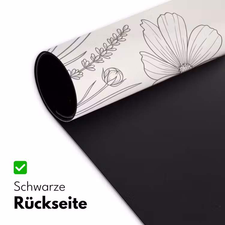 Minimalistisch - Modern - Bloemen - Beige Muismat XXL klein -ysfeer2_duits