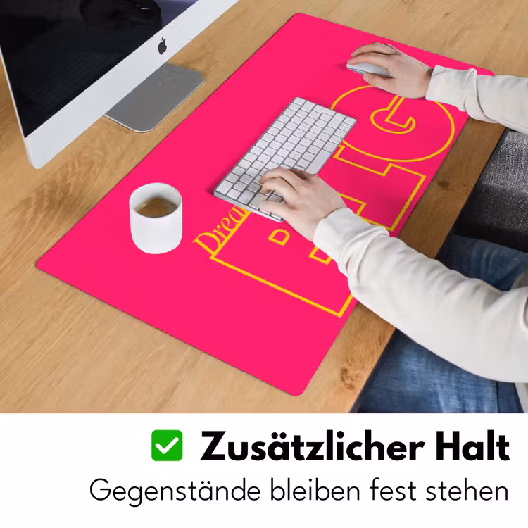 Minimalistisch - Roze - Dream big - Grafisch Muismat XXL klein -ysfeer3_duits