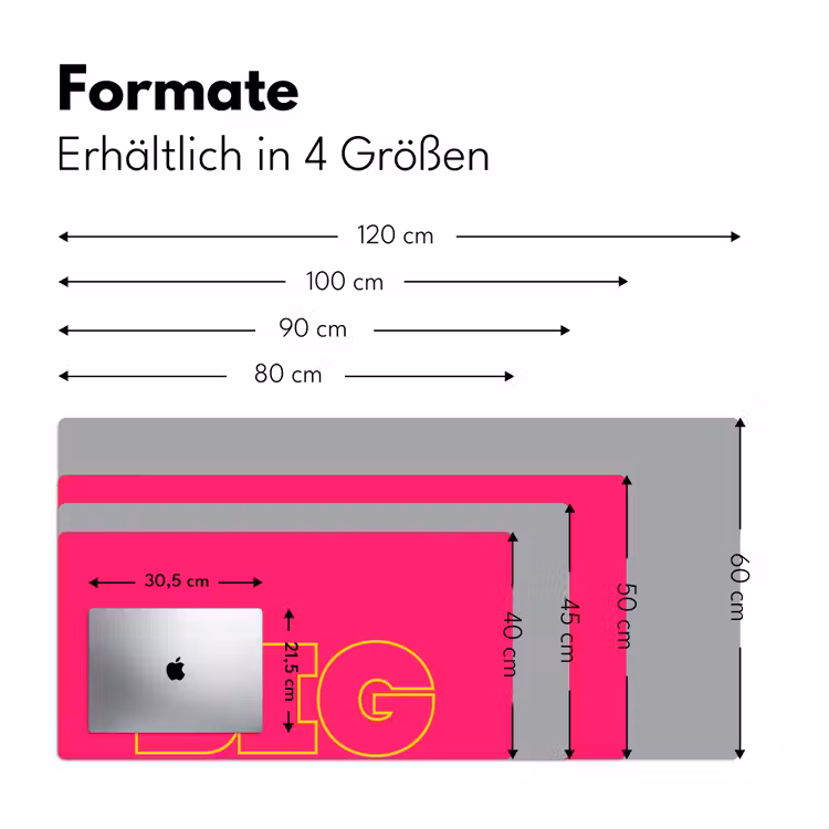 Minimalistisch - Roze - Dream big - Grafisch Muismat XXL klein -ysfeer5_duits