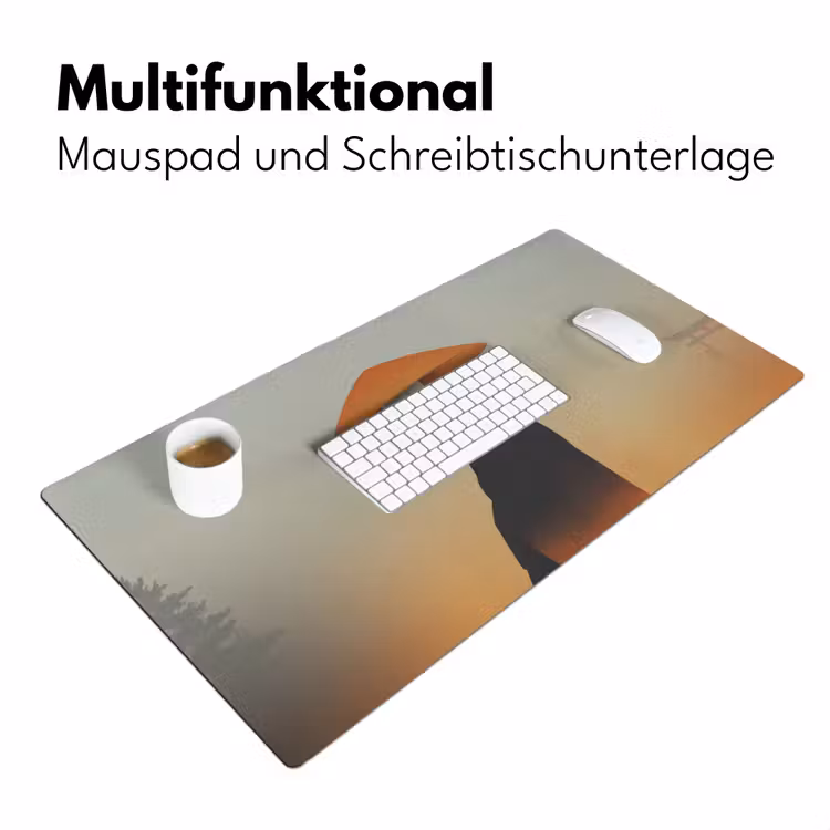 Minimalistisch - Silhouet - Oranje Muismat XXL klein -ysfeer4_duits