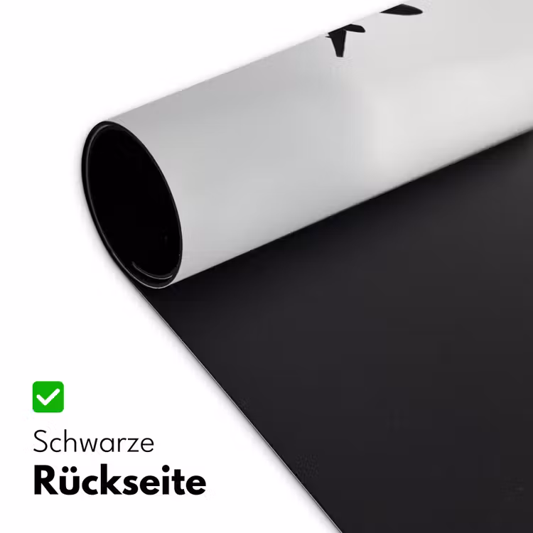 Minimalistisch - Silhouet - Zwart - Vliegtuig Muismat XXL klein -ysfeer2_duits