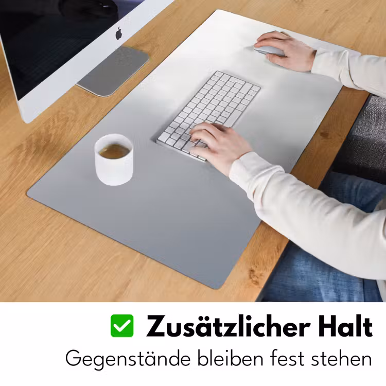 Minimalistisch - Silhouet - Zwart - Vliegtuig Muismat XXL klein -ysfeer3_duits