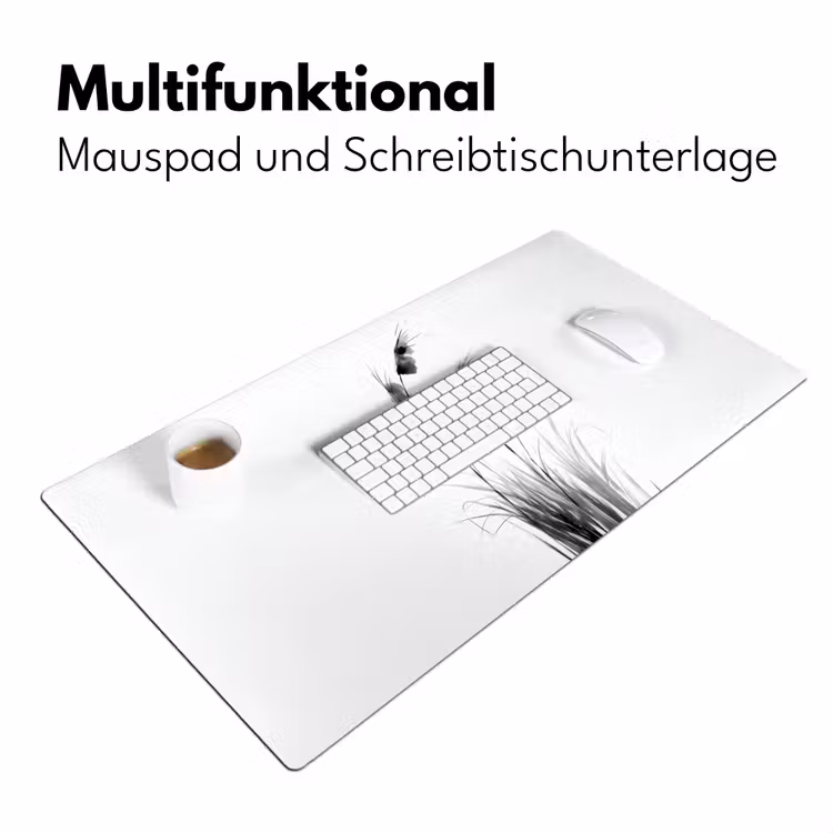 Minimalistisch - Stelen - Wit Muismat XXL klein -ysfeer4_duits