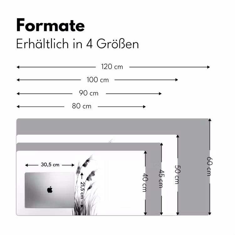 Minimalistisch - Stelen - Wit Muismat XXL klein -ysfeer5_duits