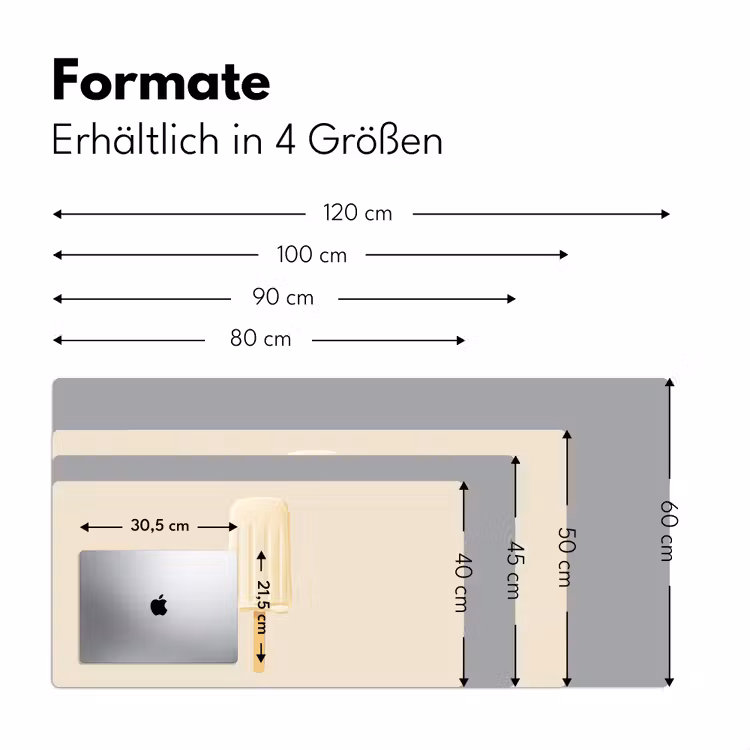 Minimalistisch - Waterijsje - Stokje - Beige Muismat XXL klein -ysfeer5_duits