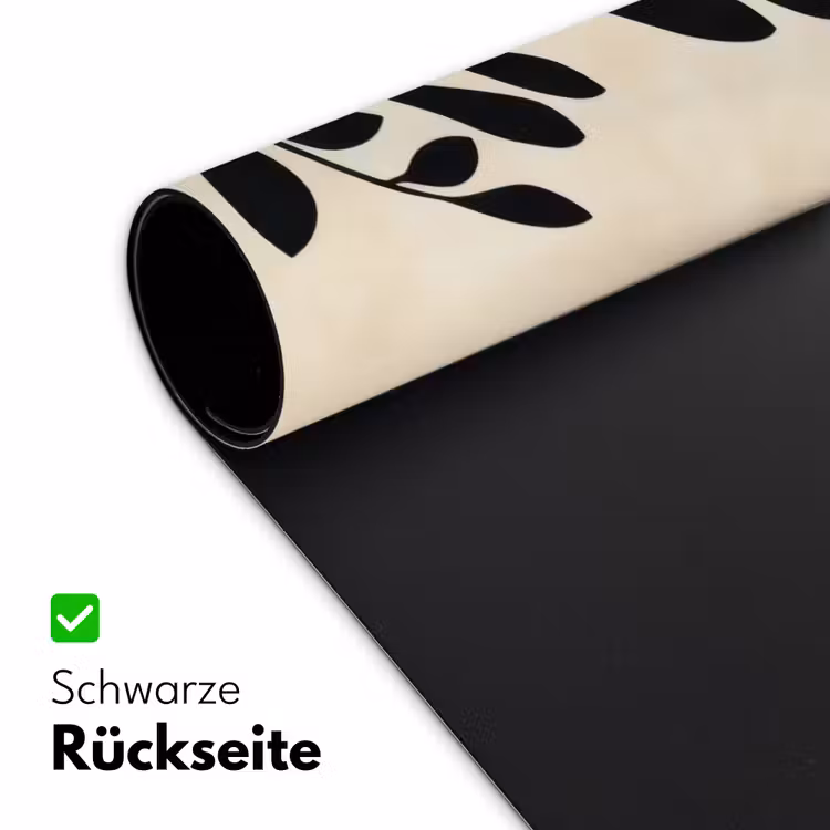 Minimalistisch - Tak - Bladeren - Zwart Muismat XXL klein -ysfeer2_duits