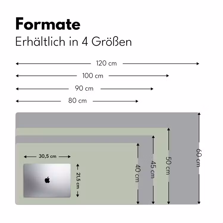 Mintgroen - Effen kleur Muismat XXL klein -ysfeer5_duits