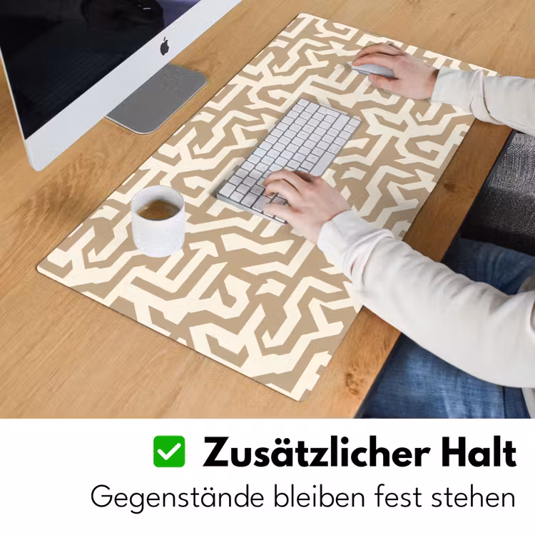 Modern - Abstract - Beige Muismat XXL klein 681 -ysfeer3_duits