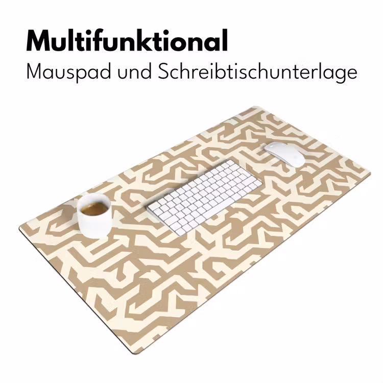 Modern - Abstract - Beige Muismat XXL klein 681 -ysfeer4_duits