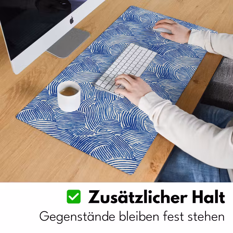 Modern - Abstract - Blauw Muismat XXL klein 681 -ysfeer3_duits