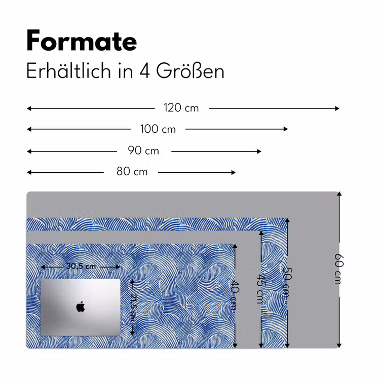 Modern - Abstract - Blauw Muismat XXL klein 681 -ysfeer5_duits