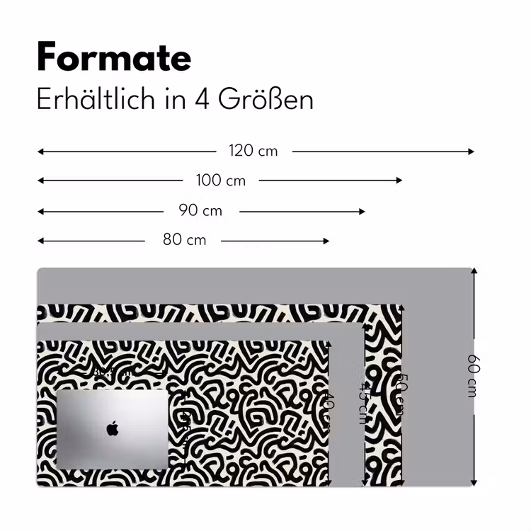 Modern - Abstract - Zwart Muismat XXL klein 681 -ysfeer5_duits