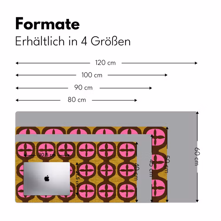 Modern - Patroon - Roze Muismat XXL klein 681 -ysfeer5_duits
