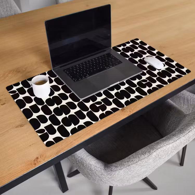 Modern - Patroon - Zwart Muismat XXL klein 681 -sfeer1