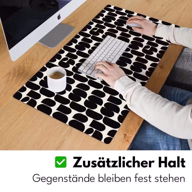 Modern - Patroon - Zwart Muismat XXL klein 681 -ysfeer3_duits