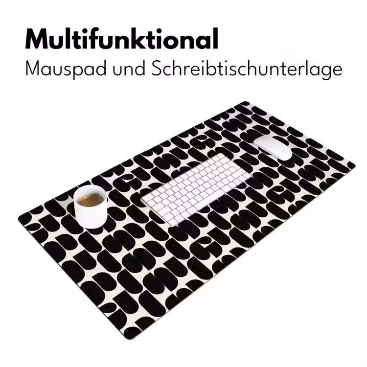 Modern - Patroon - Zwart Muismat XXL klein 681 -ysfeer4_duits