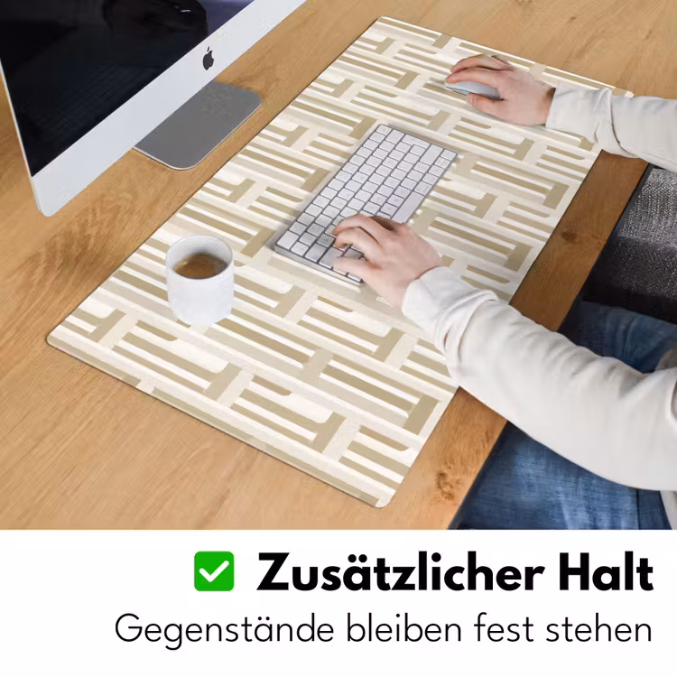 Modern - Geometrisch - Beige Muismat XXL klein 681 -ysfeer3_duits