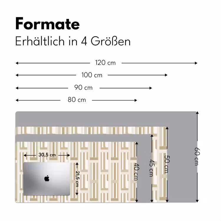 Modern - Geometrisch - Beige Muismat XXL klein 681 -ysfeer5_duits