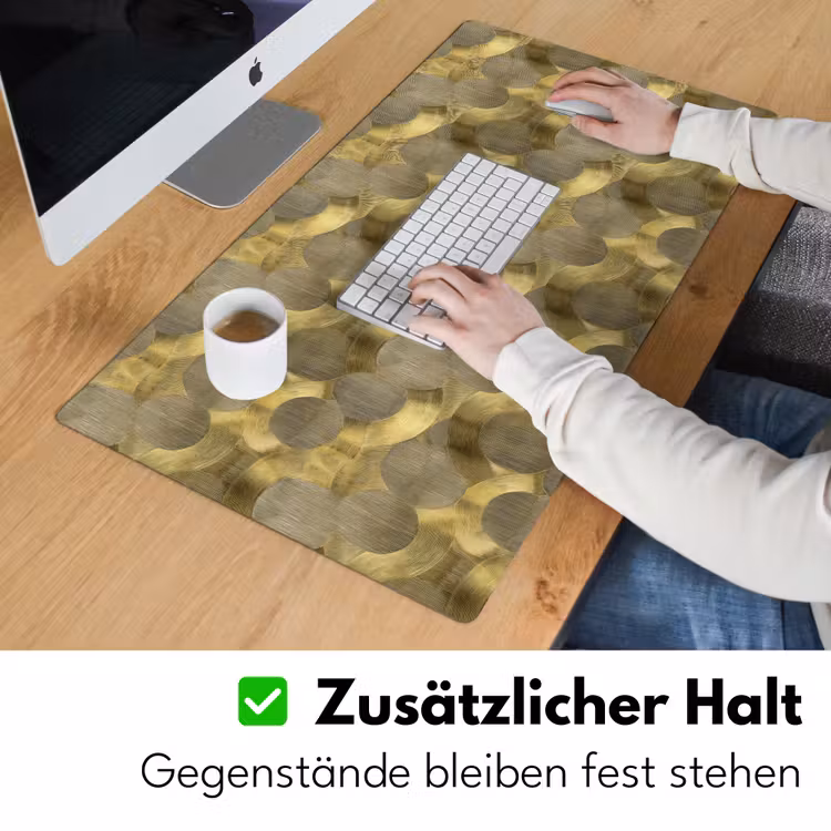 Modern - Geometrisch - Goud Muismat XXL klein 681 -ysfeer3_duits