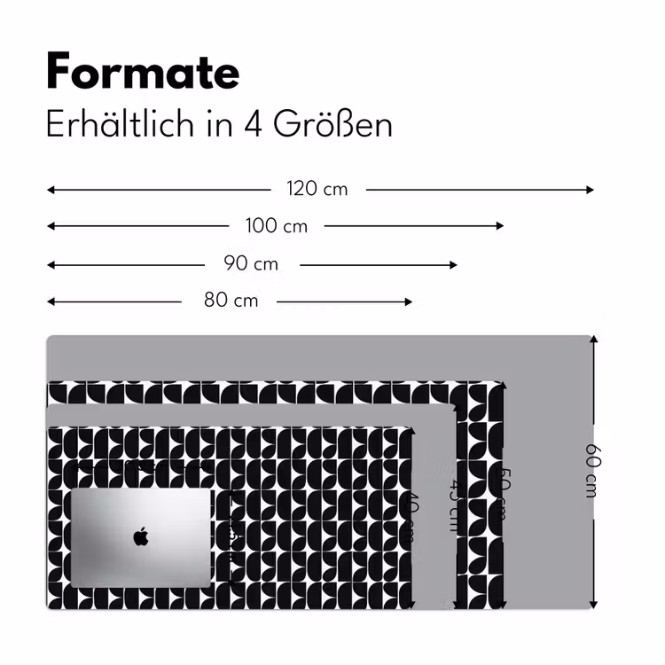 Modern - Geometrisch - Zwart Muismat XXL klein 681 -ysfeer5_duits
