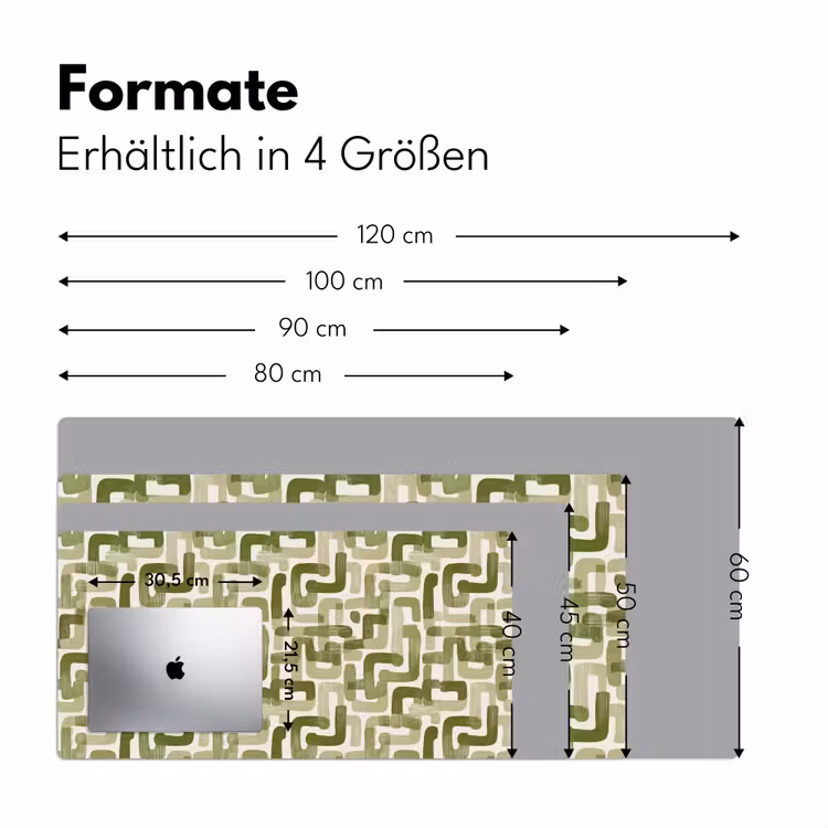 Modern - Grafisch - Groen Muismat XXL klein 681 -ysfeer5_duits
