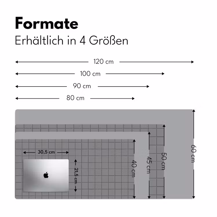Modern - Patroon - Grijs Muismat XXL klein 681 -ysfeer5_duits