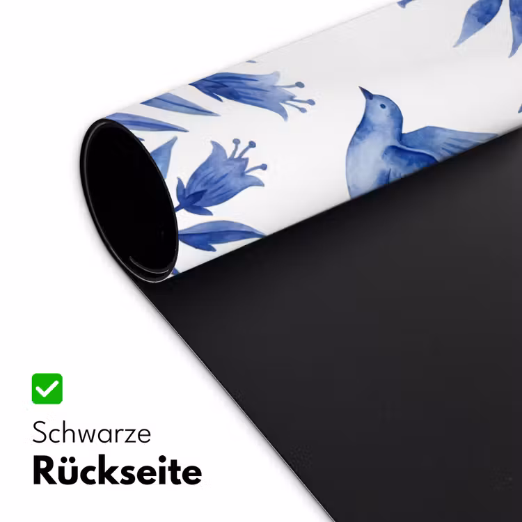 Modern - Vogels - Delfts - Blauw Muismat XXL klein -ysfeer2_duits