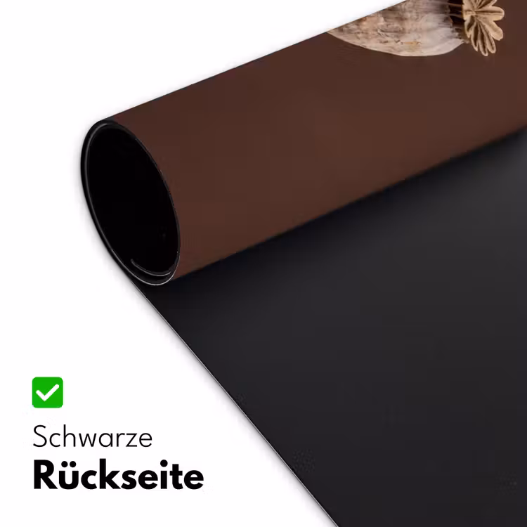 Papaverbol - Droogbloem - Bruin - Minimalistisch Muismat XXL klein -ysfeer2_duits