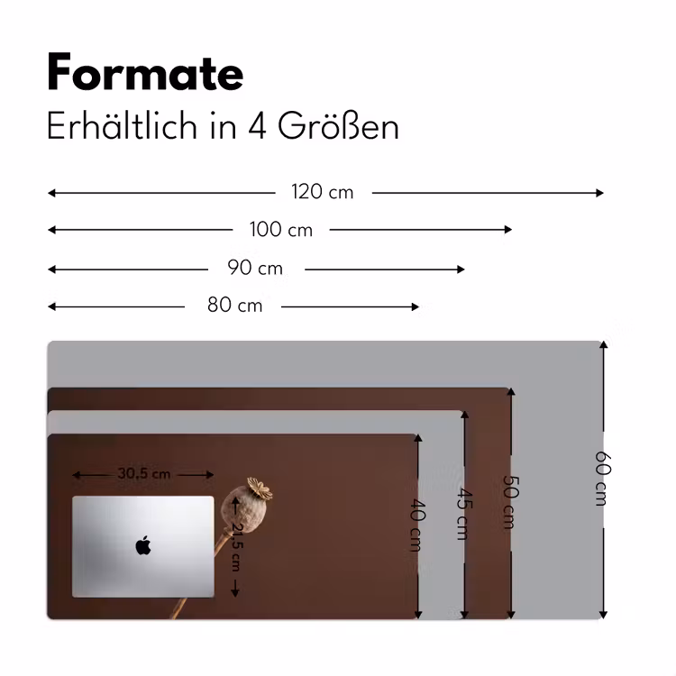 Papaverbol - Droogbloem - Bruin - Minimalistisch Muismat XXL klein -ysfeer5_duits