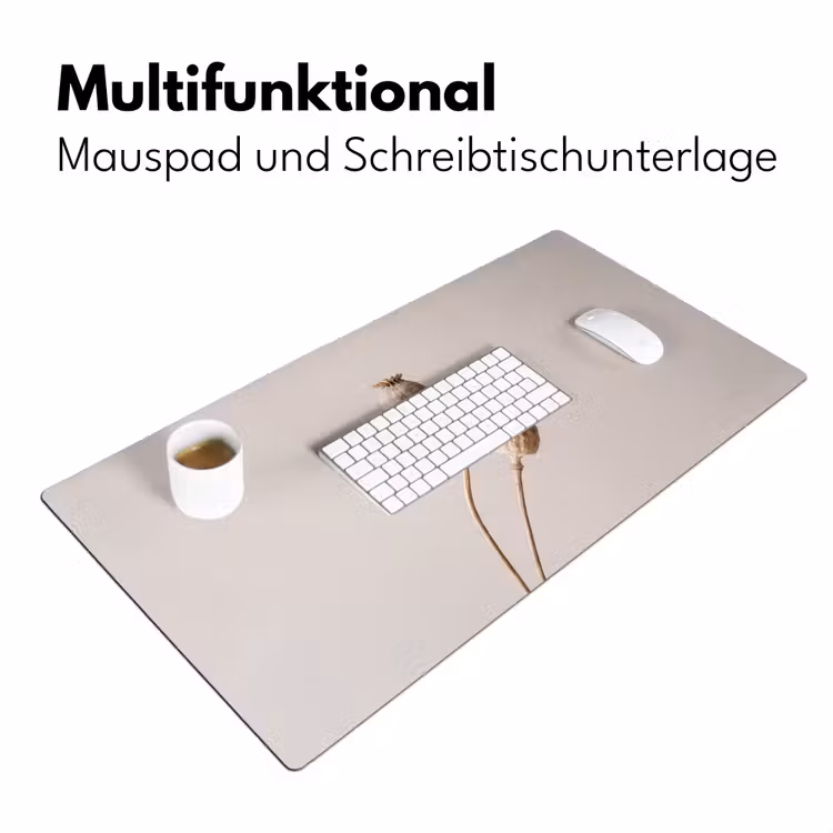 Papaverbollen - Droogbloemen - Minimalistisch - Beige - Rustig Muismat XXL klein -ysfeer4_duits