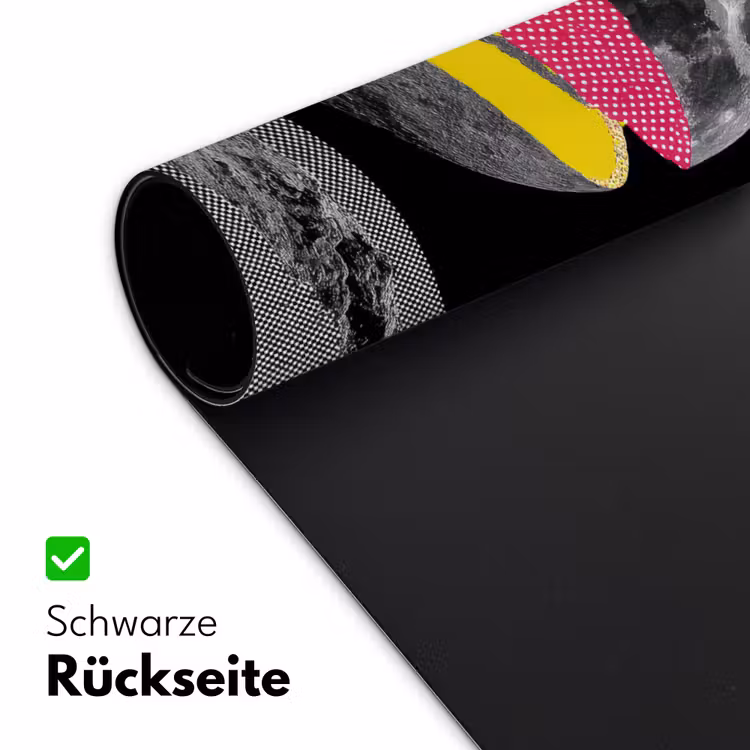 Maan - Geel - Roze - Zwart Muismat XXL klein -ysfeer2_duits