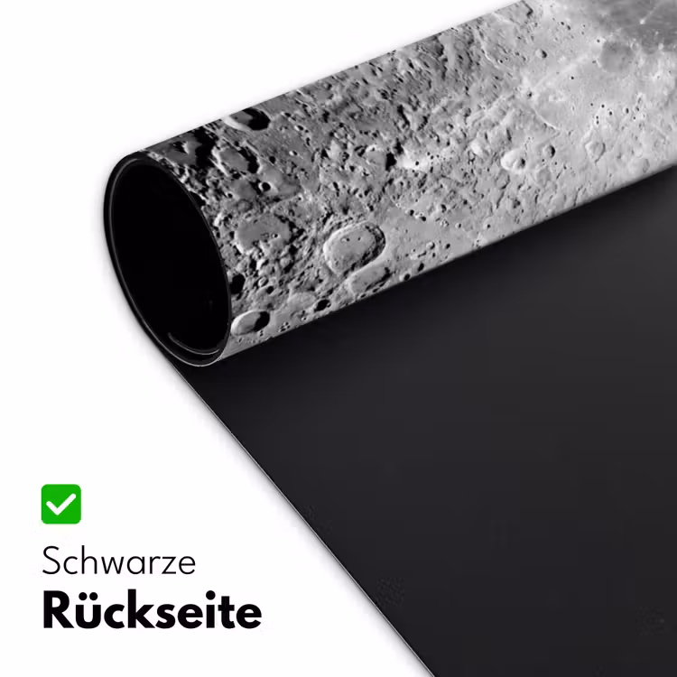 Schreibtischunterlage - Mond – Krater – Weltraum - Maan - Kraters - Ruimte Muismat XXL klein