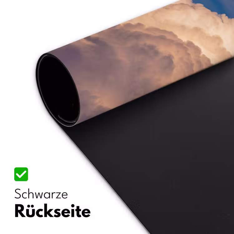 Maan - Wolken - Natuur - Oranje Muismat XXL klein -ysfeer2_duits