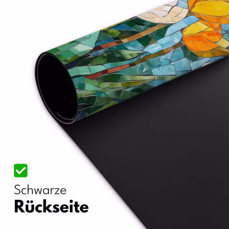 Mozaïek - Veld - Tulpen - Kleurrijk Muismat XXL klein -ysfeer2_duits