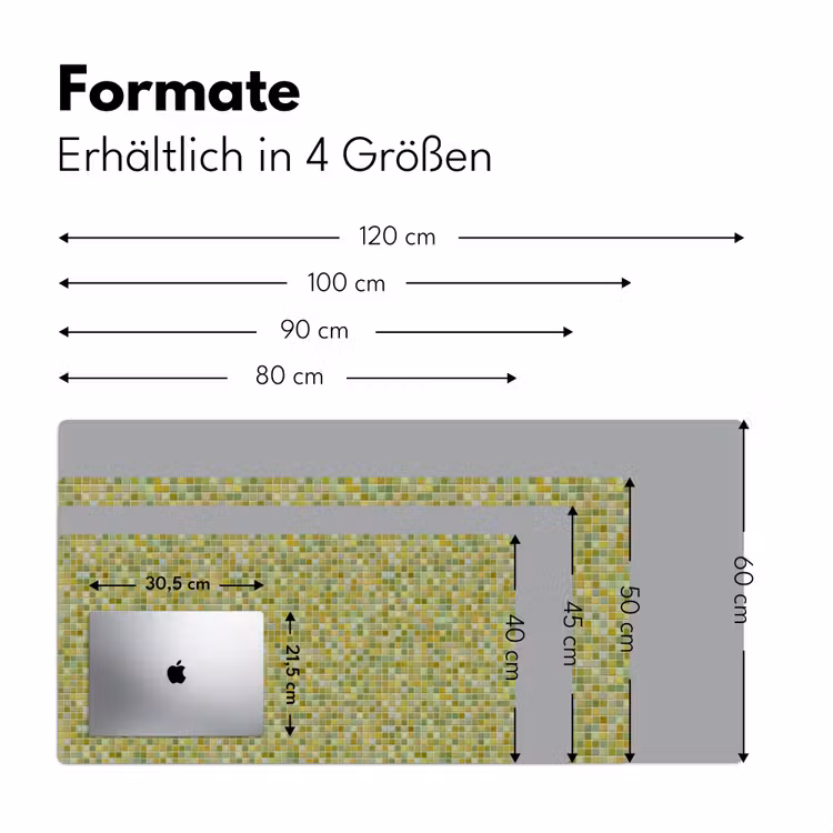 Mozaïek - Patroon - Groen Muismat XXL klein 681 -ysfeer5_duits