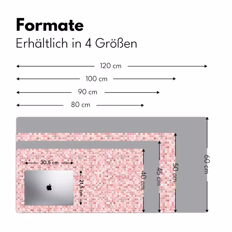 Mozaïek - Patroon - Roze Muismat XXL klein 681 -ysfeer5_duits