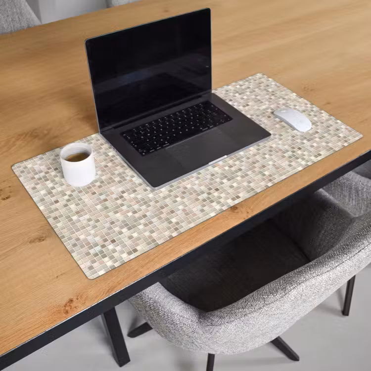 Mozaïek - Patroon- Taupe Muismat XXL klein 681 -sfeer1