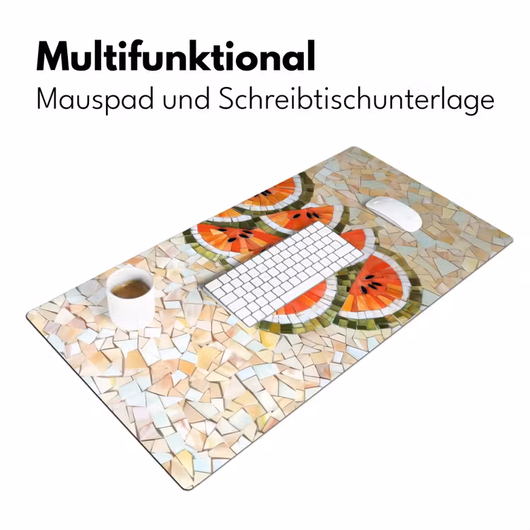 Mozaïek - Watermeloen - Rood - Pitten Muismat XXL klein -ysfeer4_duits