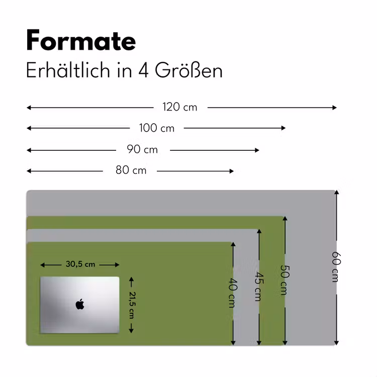 Moss - Green - Groen Muismat XXL klein 681 -ysfeer5_duits