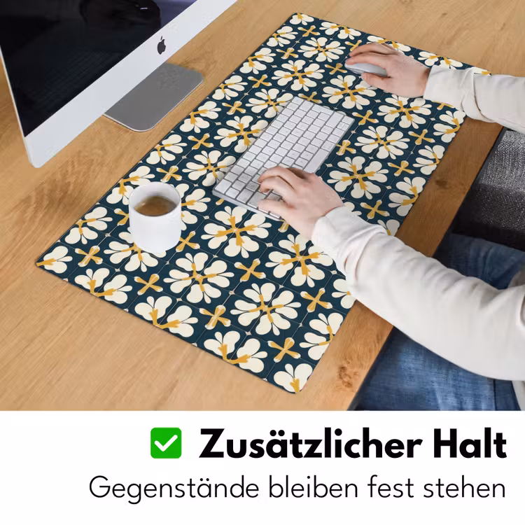 Motief - Tegel - Okergeel Muismat XXL klein 681 -ysfeer3_duits